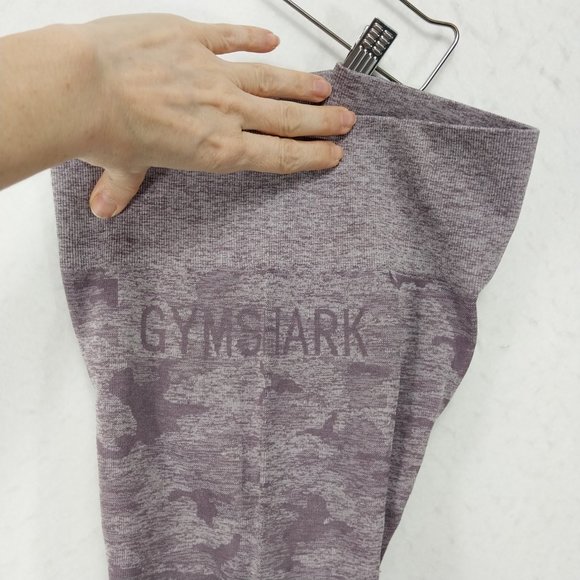 Gymshark Leggings Medium Purple Mauve Camo Seamless High Waist Workout Athletic - Picture 2 of 12